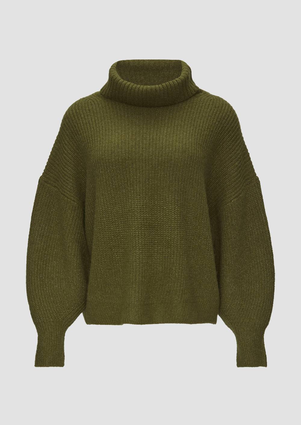 s.Oliver Oversized Rollkragenpullover mit weiten Ärmeln Saisonale Angebote