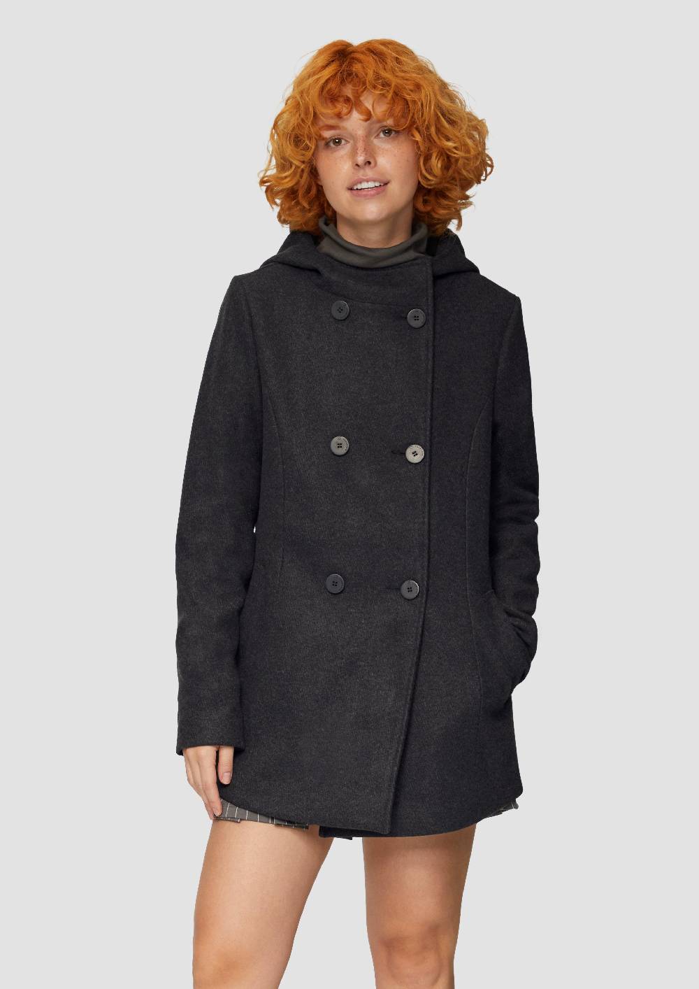 s.Oliver Jacke mit Kapuze in Wolloptik Kauf eins, bekomm eins gratis