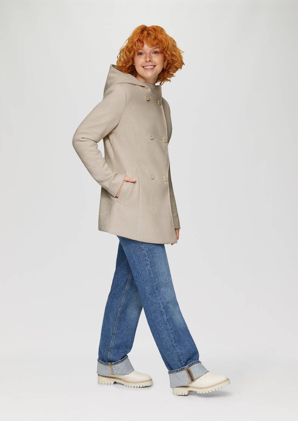 s.Oliver Jacke mit Kapuze in Wolloptik Tägliche Deals