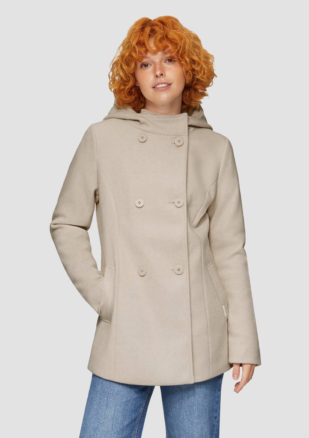 s.Oliver Jacke mit Kapuze in Wolloptik Tägliche Deals