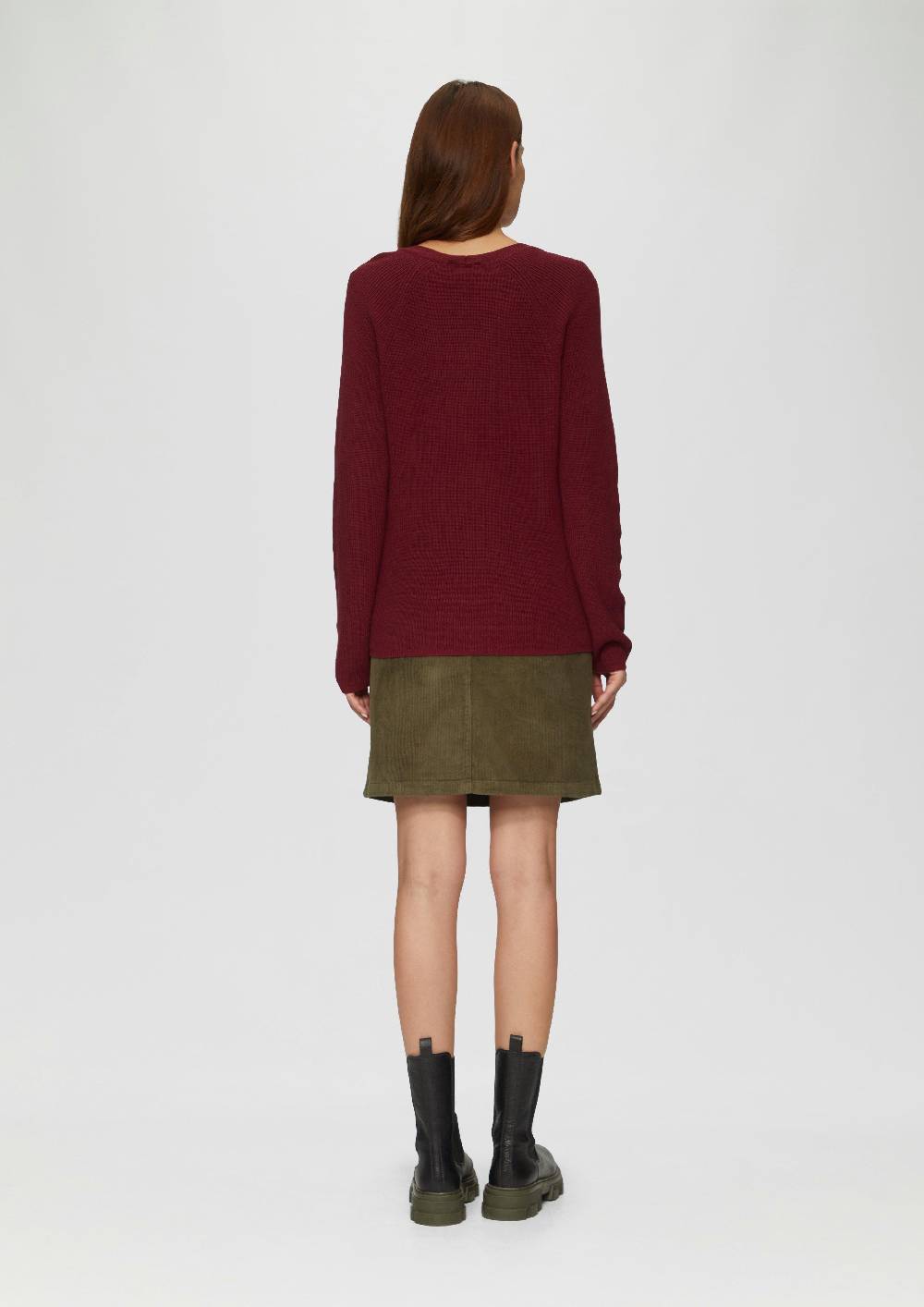 s.Oliver Strickpullover mit V-Ausschnitt aus Baumwollmix VIP-Rabatte