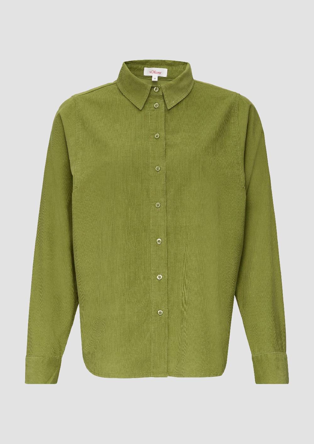 s.Oliver Cordbluse im Relaxed Fit mit Naht-Details Begrenzte Freigabe