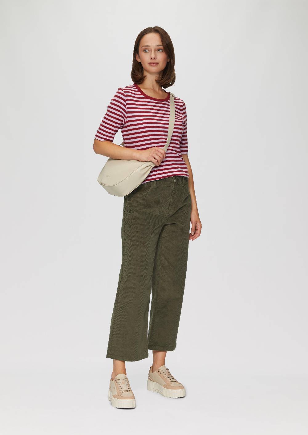 s.Oliver Elastische Culotte aus Cord Neueste Stile