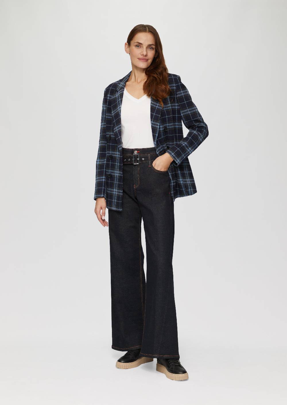 s.Oliver Jeans Suri/Regular Fit/High Rise/Wide Leg / mit Textilgürtel Letzter Tag