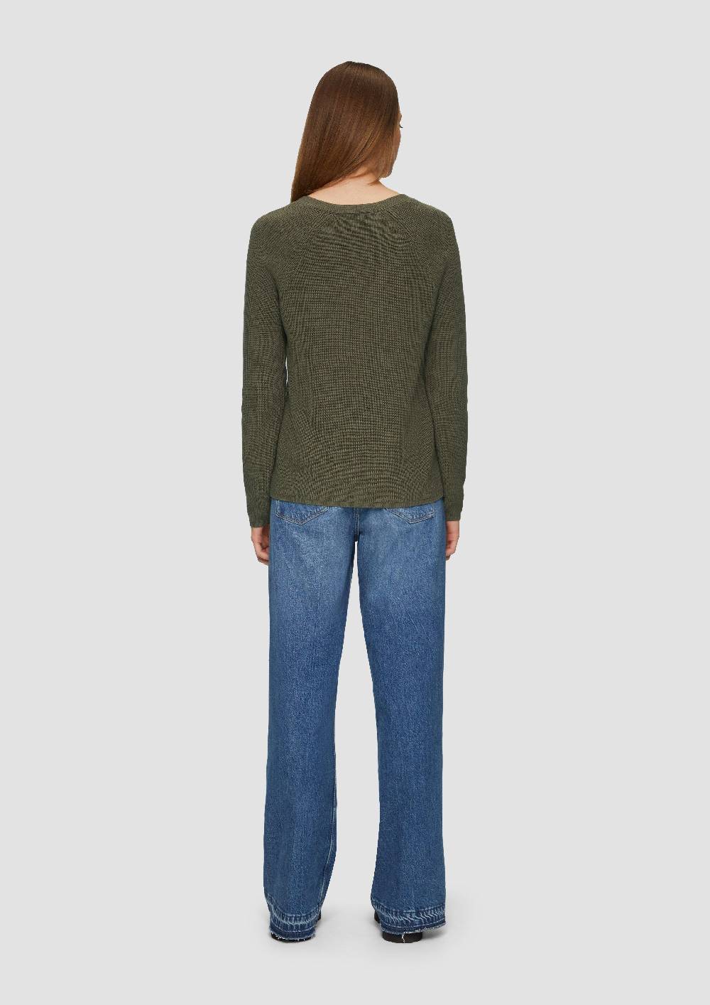 s.Oliver Strickpullover mit V-Ausschnitt und Raglan-Ärmeln Zeitbegrenzte Promotion