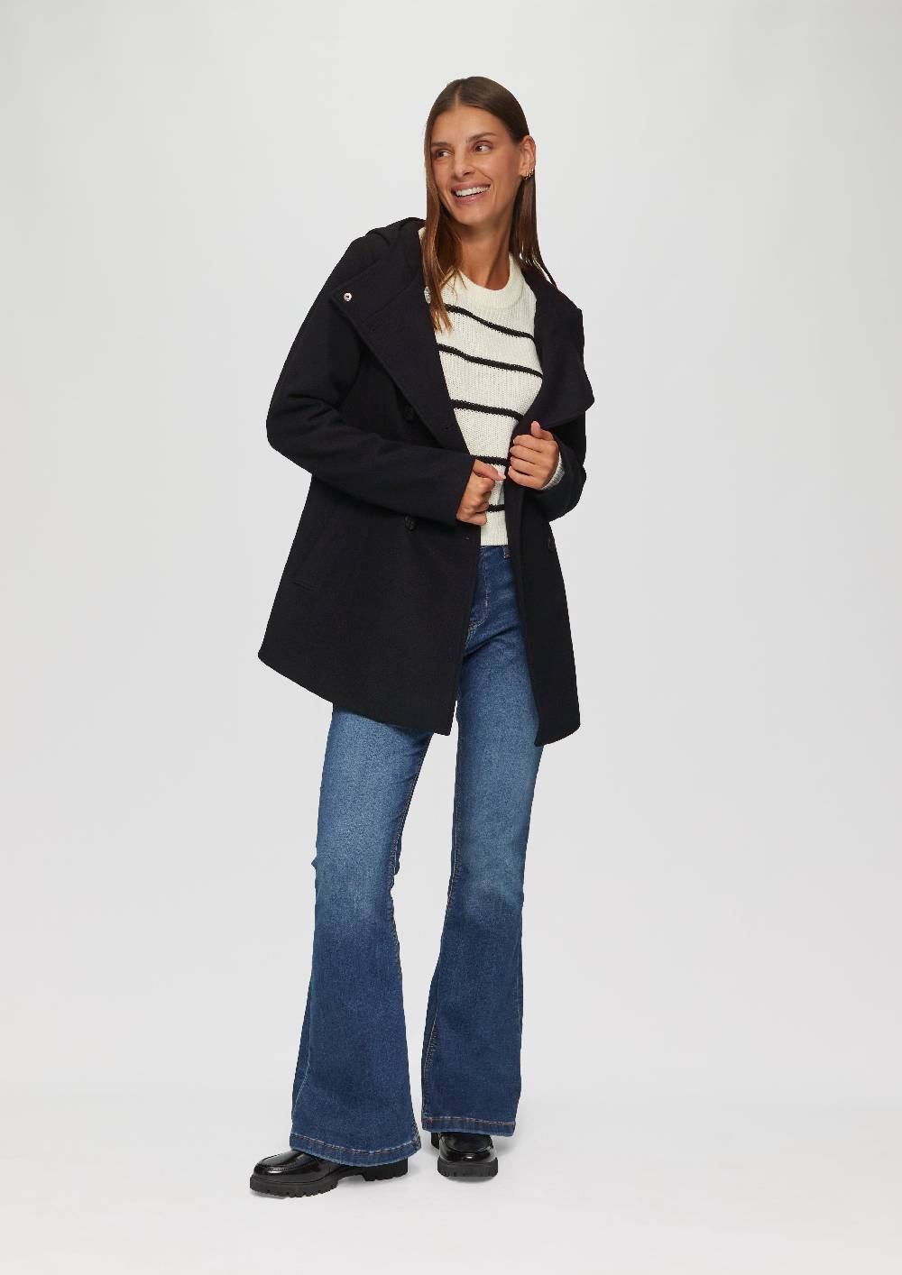 s.Oliver Jacke mit Kapuze in Wolloptik Bis zu 55% Rabatt