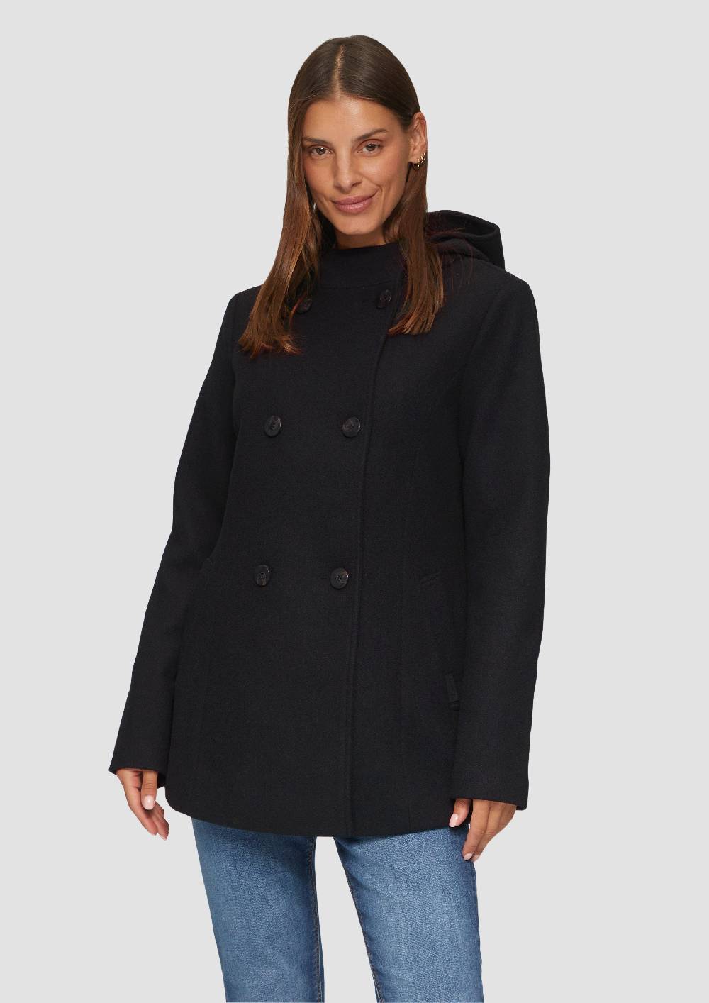 s.Oliver Jacke mit Kapuze in Wolloptik Bis zu 55% Rabatt
