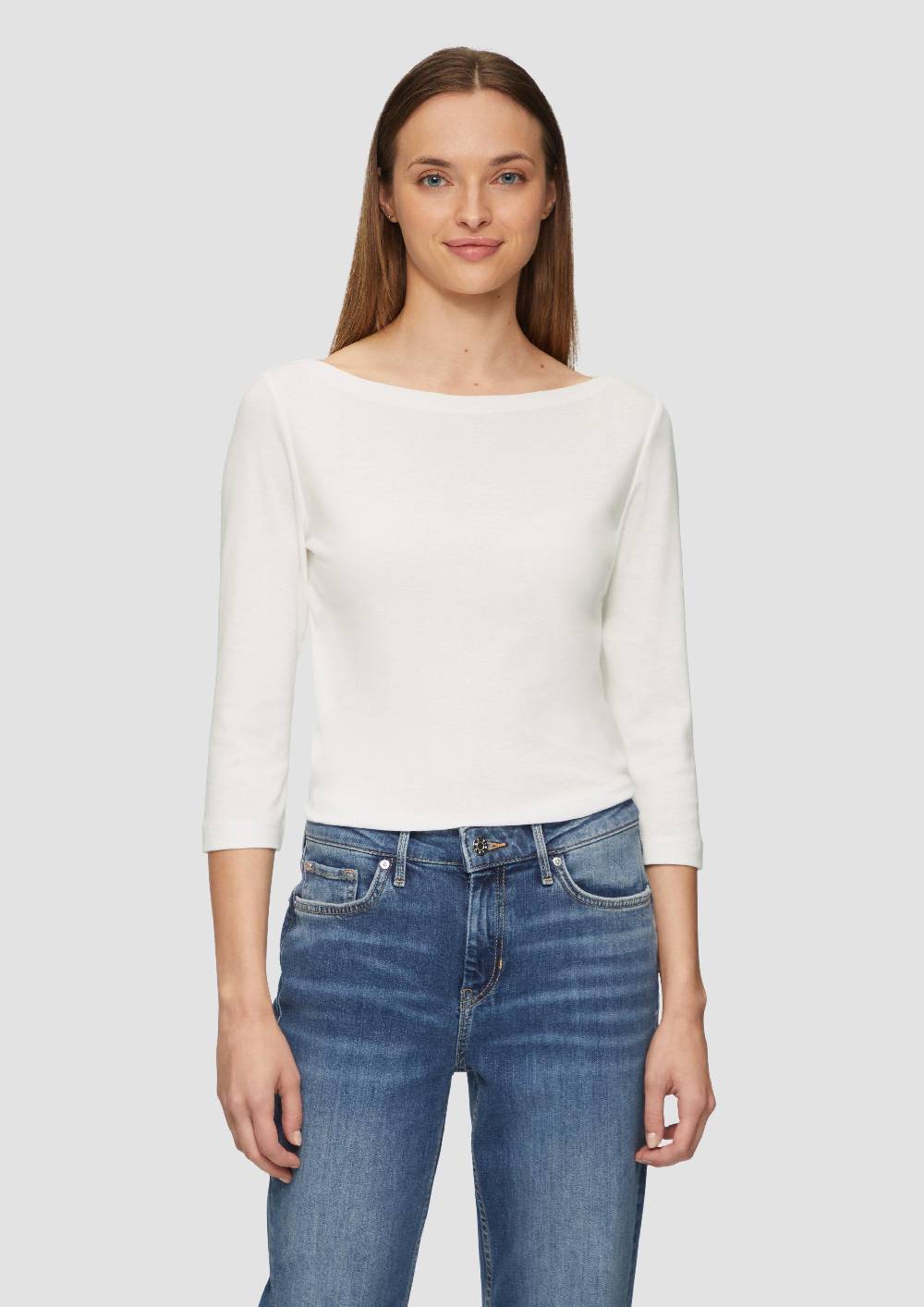 s.Oliver T-Shirt mit 3/4-Arm und U-Boot Ausschnitt Riesige Rabatte