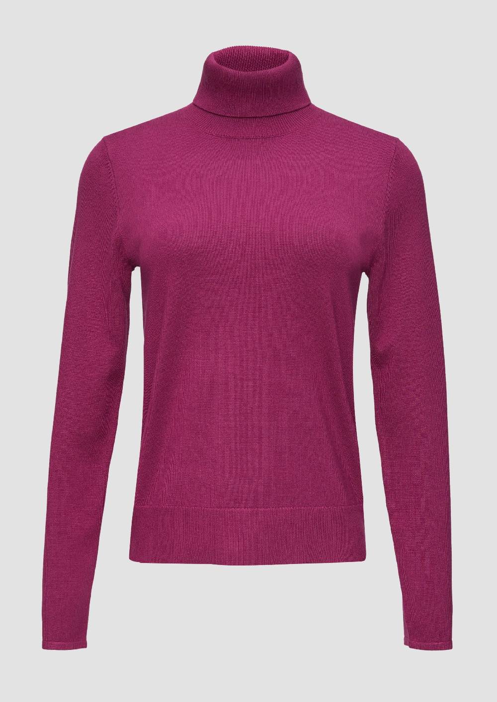 s.Oliver Feiner Rollkragenpullover aus Viskosemix Fabrikladen