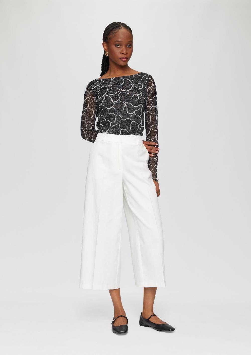 s.Oliver Mesh-Shirt mit U-Boot-Ausschnitt Speichern exportieren
