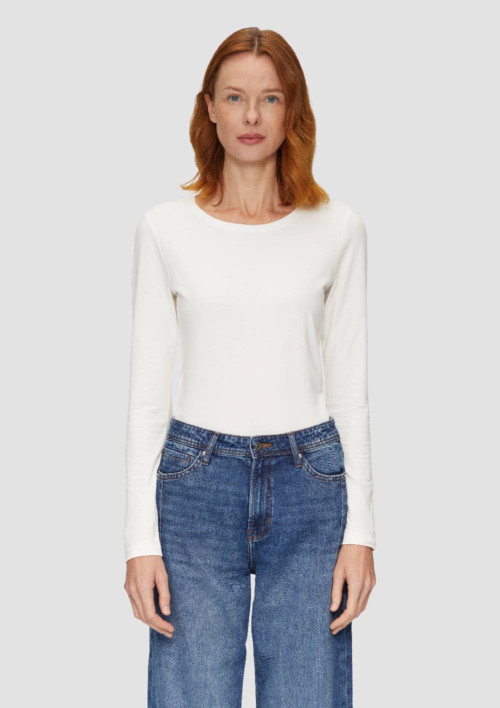 s.Oliver Longsleeve aus Baumwollstretch Im Verkauf