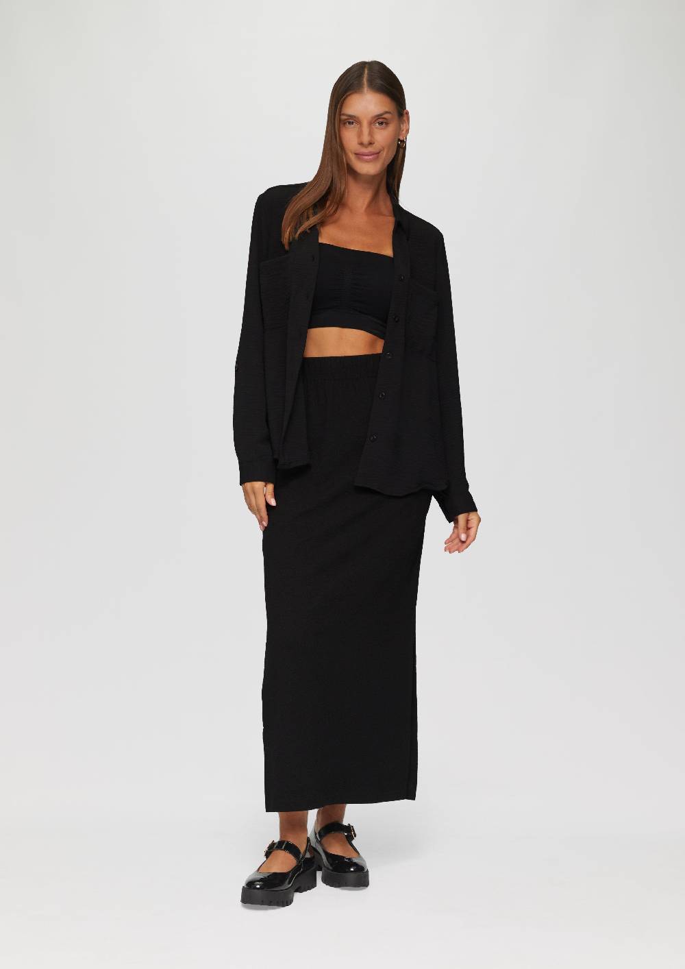 s.Oliver Crêpe-Bluse mit Brusttaschen 50% Rabatt für begrenzte Zeit