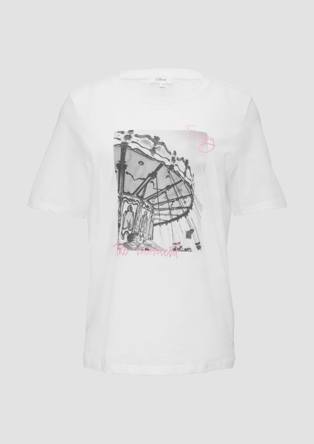 s.Oliver T-Shirt mit Frontprint und Glitzer-Detail Rabatte dieses Monats