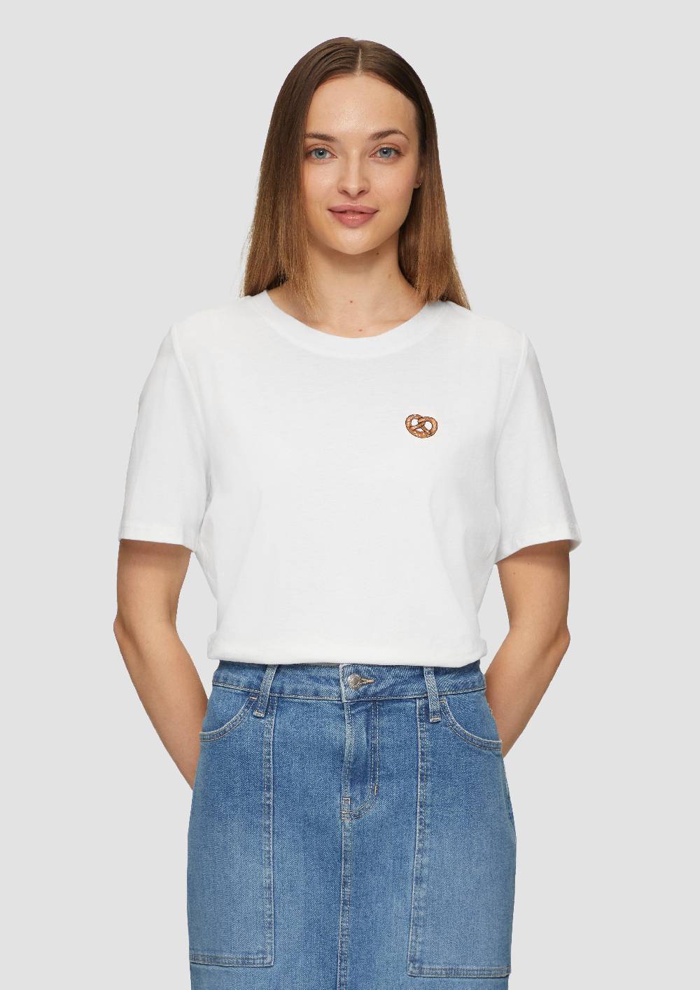 s.Oliver T-Shirt mit Frontprint und Glitzer-Detail 2025