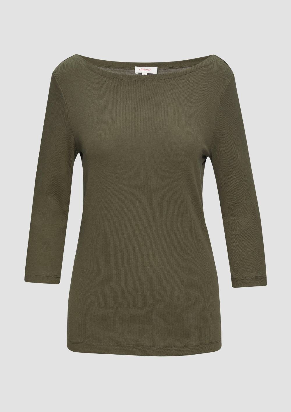 s.Oliver T-Shirt mit 3/4-Arm und U-Boot Ausschnitt Outlet