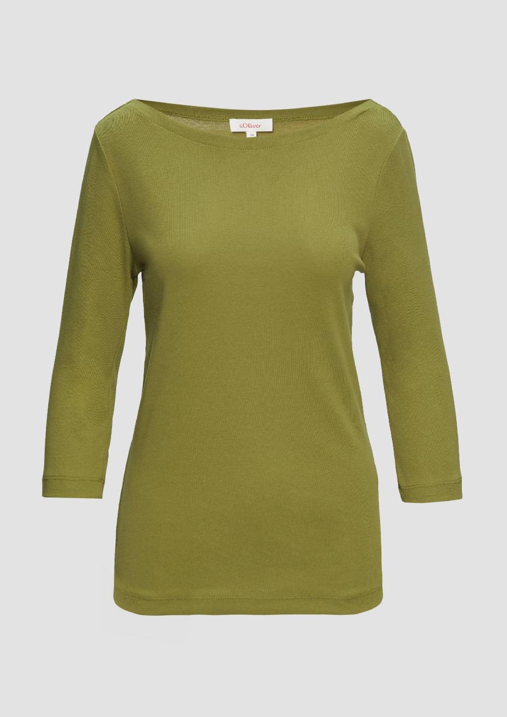s.Oliver T-Shirt mit 3/4-Arm und U-Boot Ausschnitt Auslauf