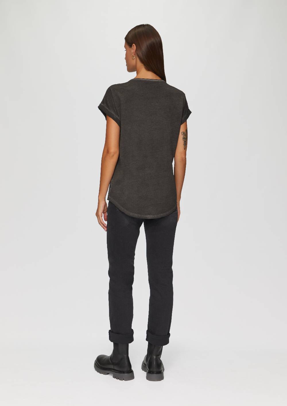 s.Oliver Gewaschenes T-Shirt mit Frontprint Verkauf