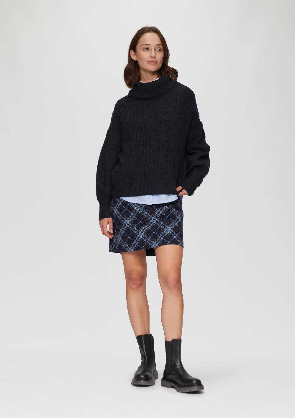 s.Oliver Oversized Rollkragenpullover mit weiten Ärmeln Günstiger Verkauf