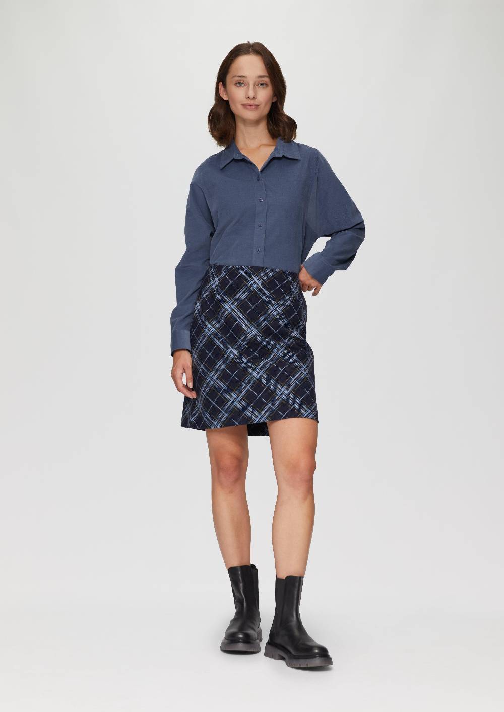 s.Oliver Cordbluse im Relaxed Fit mit Naht-Details Meist gekauft