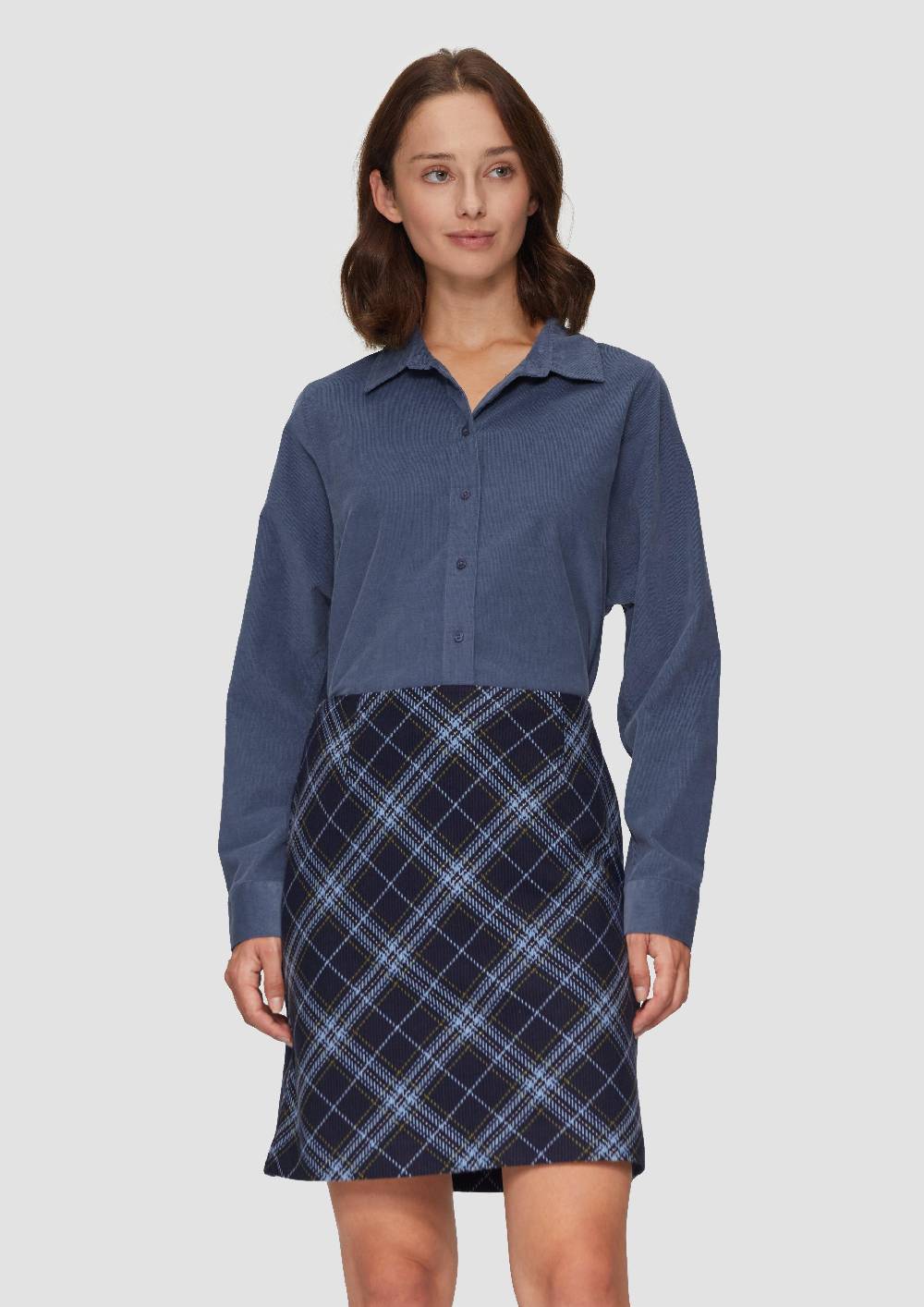 s.Oliver Cordbluse im Relaxed Fit mit Naht-Details Meist gekauft