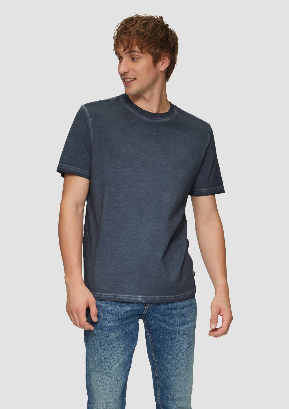 s.Oliver Gewaschenes T-Shirt mit Rundhalsausschnitt Limitierter Zeitrabatt