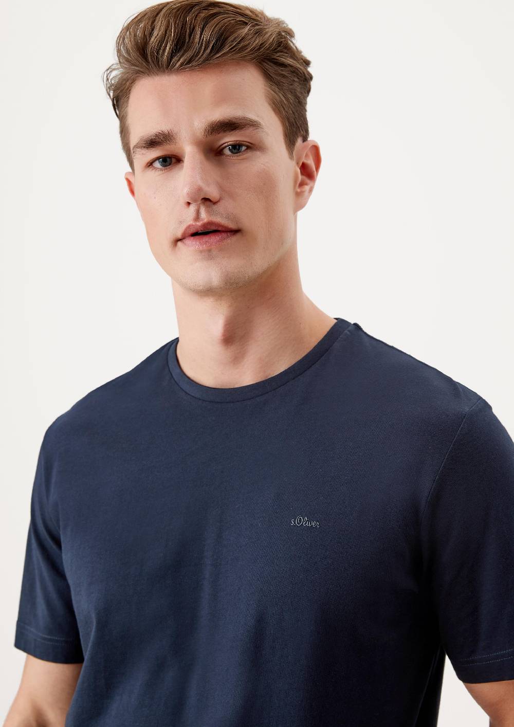 s.Oliver T-Shirt mit kleinem Logo-Print Fabrik Onlineshop