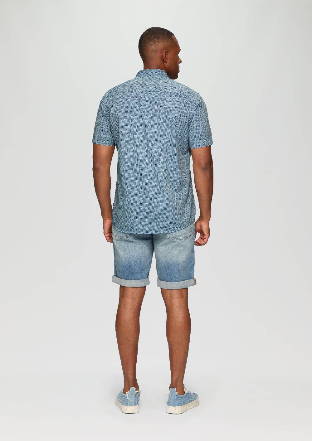 s.Oliver Regular: Kurzarmhemd mit All-over-Print Sonderangebot
