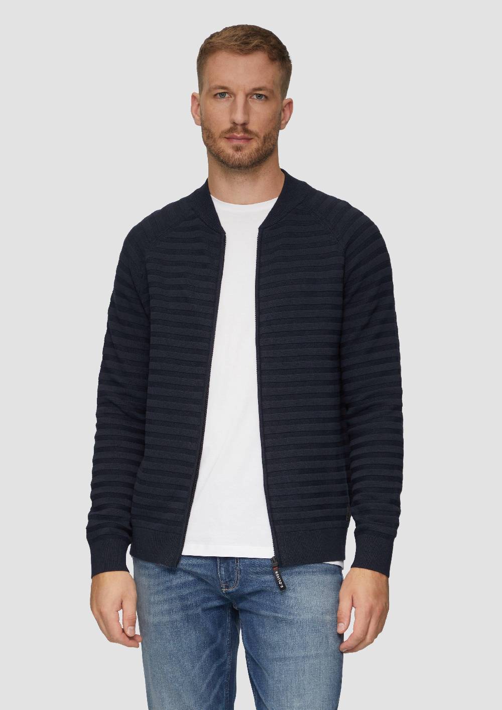 s.Oliver Strickjacke mit Strukturstreifen Günstig kaufen