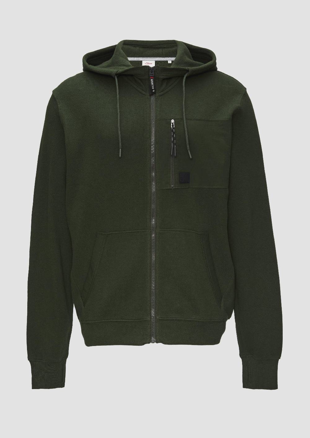 s.Oliver Weiche Sweatshirt-Jacke mit Kapuze Großer Ausverkauf