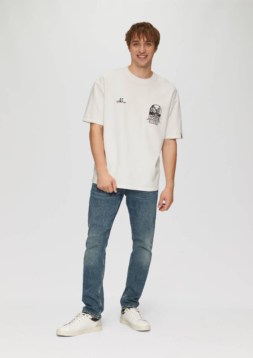 s.Oliver Sweatshirt im Loose Fit mit Front- und Rückenprint Flash Sale