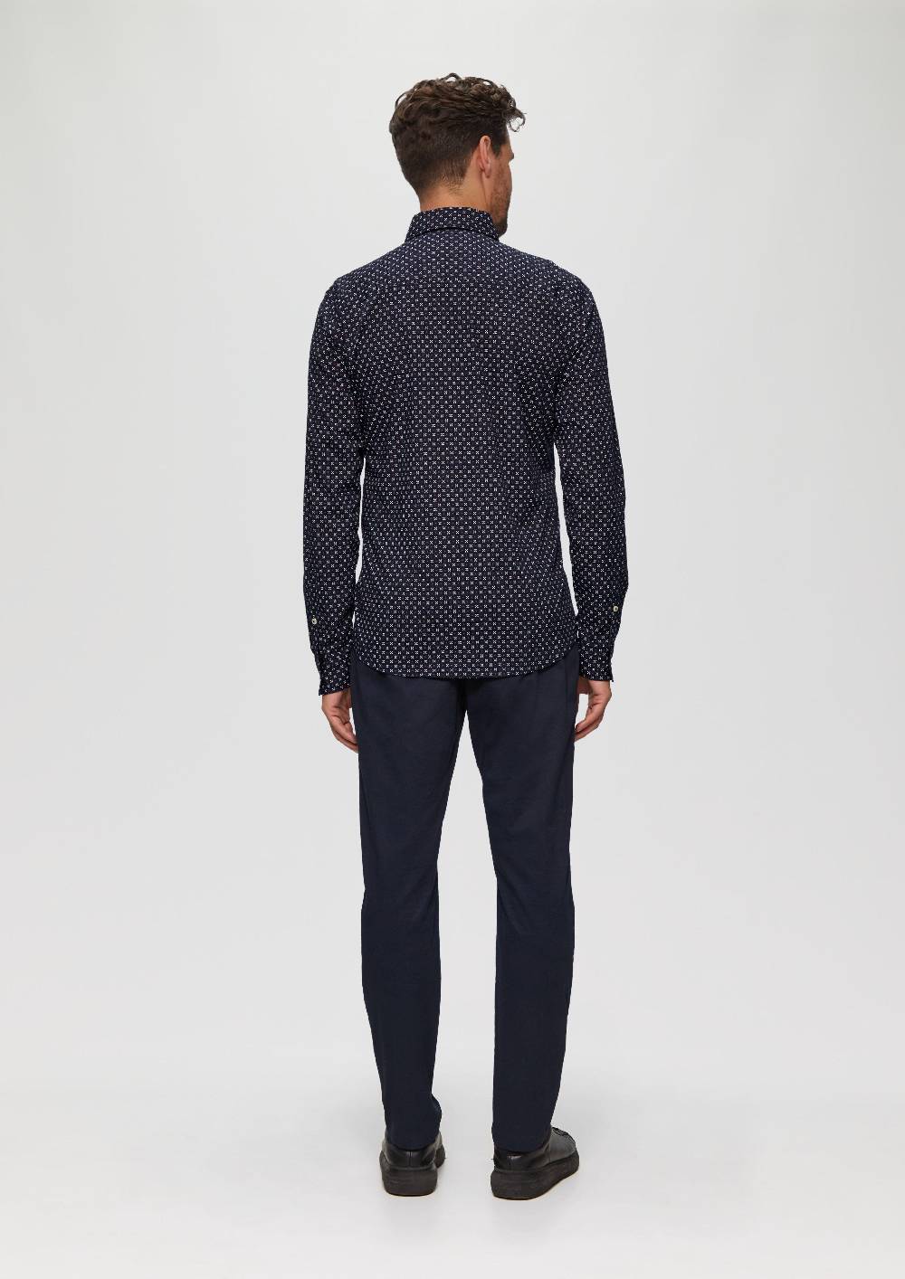 s.Oliver Slim Fit: Gemustertes Hemd aus Baumwollmix Exklusivangebot
