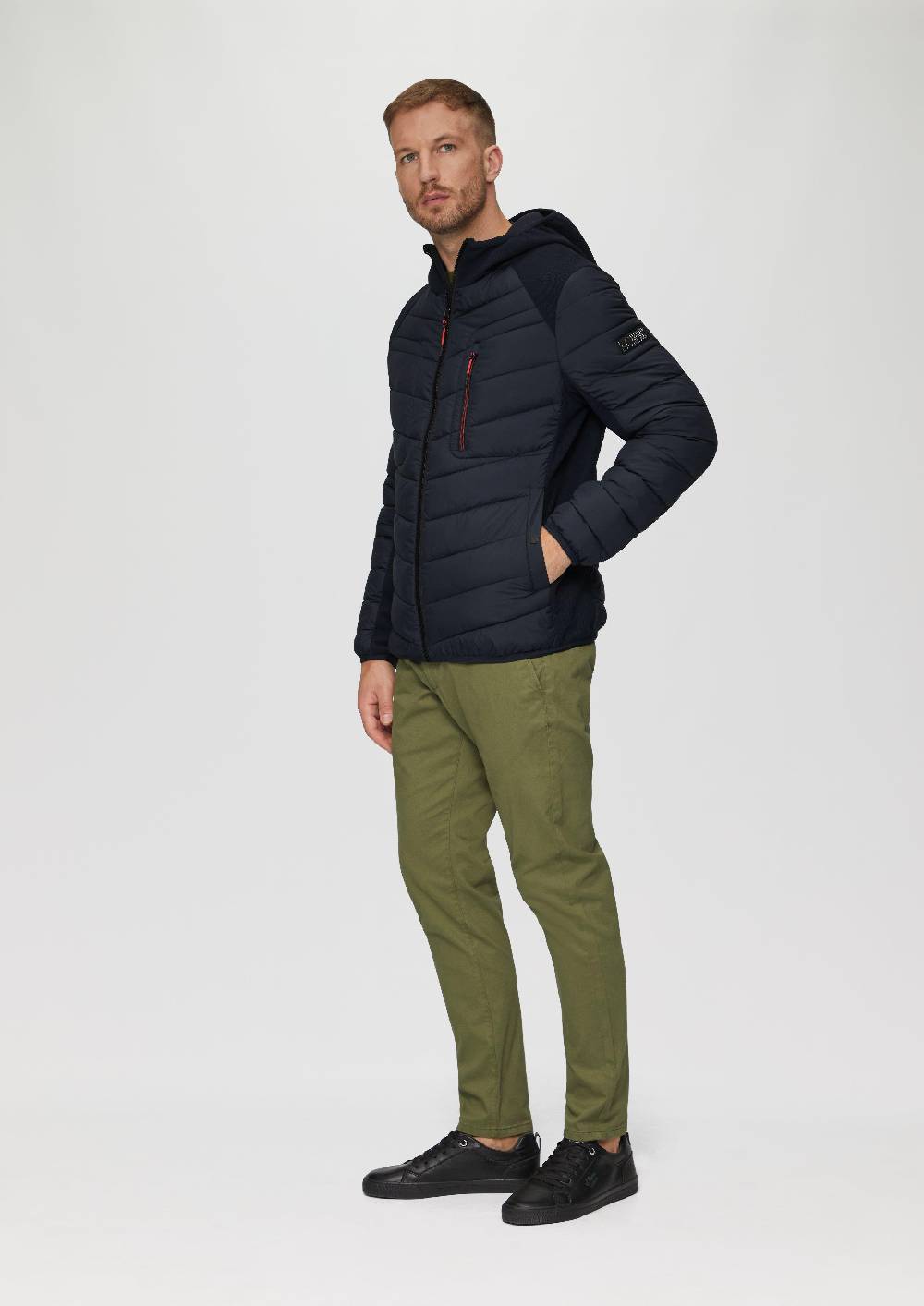 s.Oliver Pufferjacke im Fabricmix mit Kontrast-Details Valentinstagsangebot