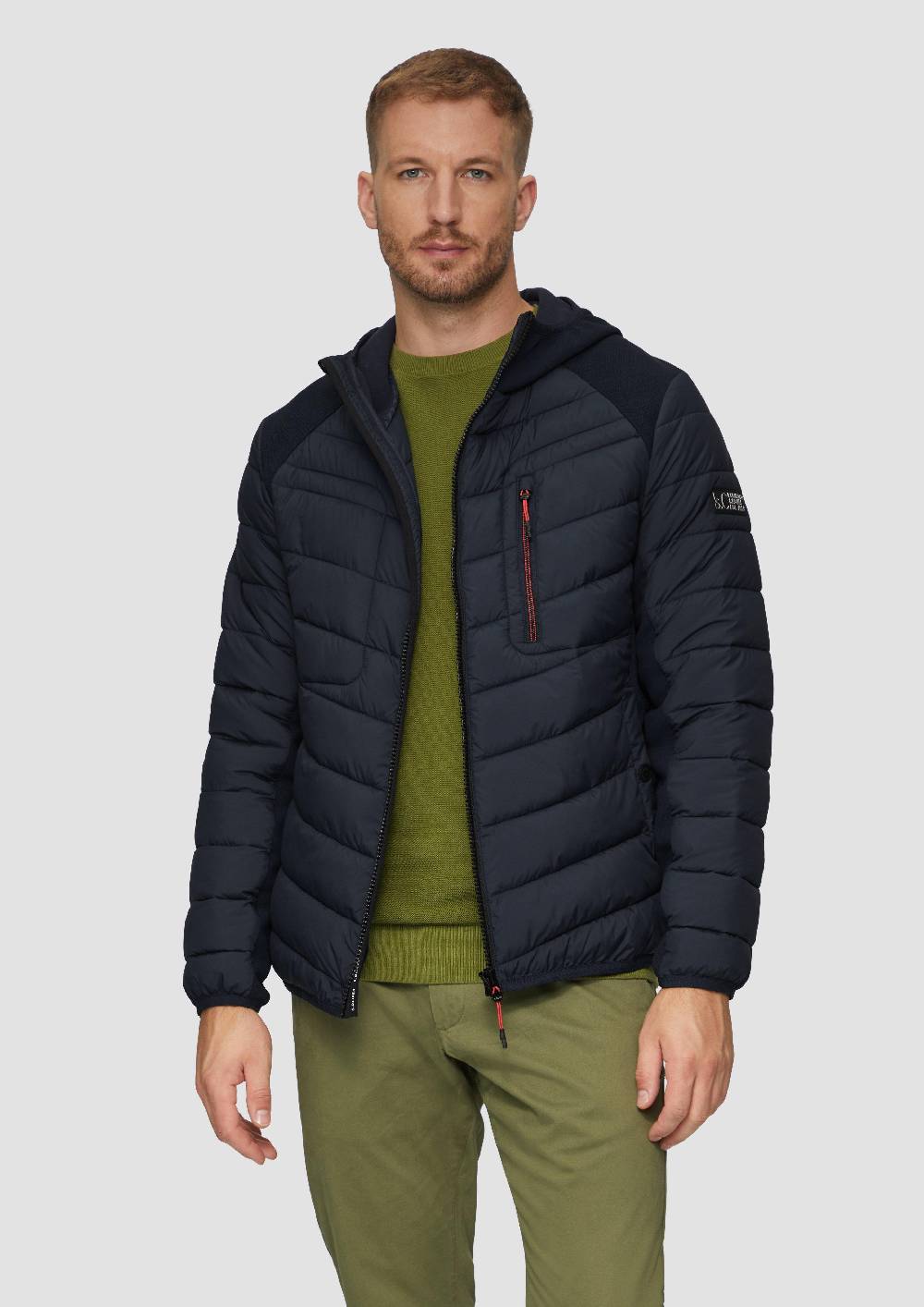 s.Oliver Pufferjacke im Fabricmix mit Kontrast-Details Valentinstagsangebot