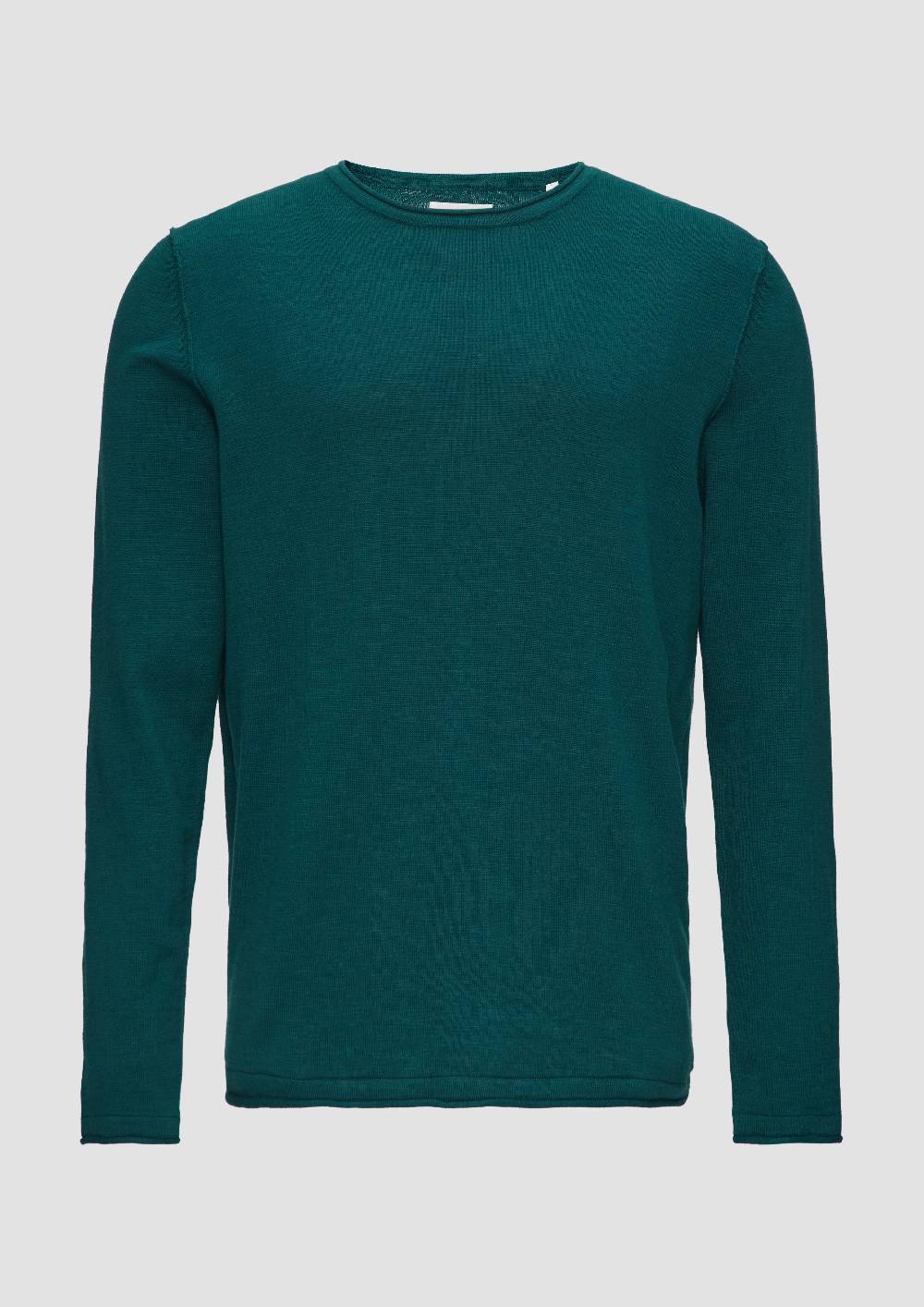 s.Oliver Strickpullover mit Flammgarnstruktur und Rollsaum-Details Exklusive Angebote