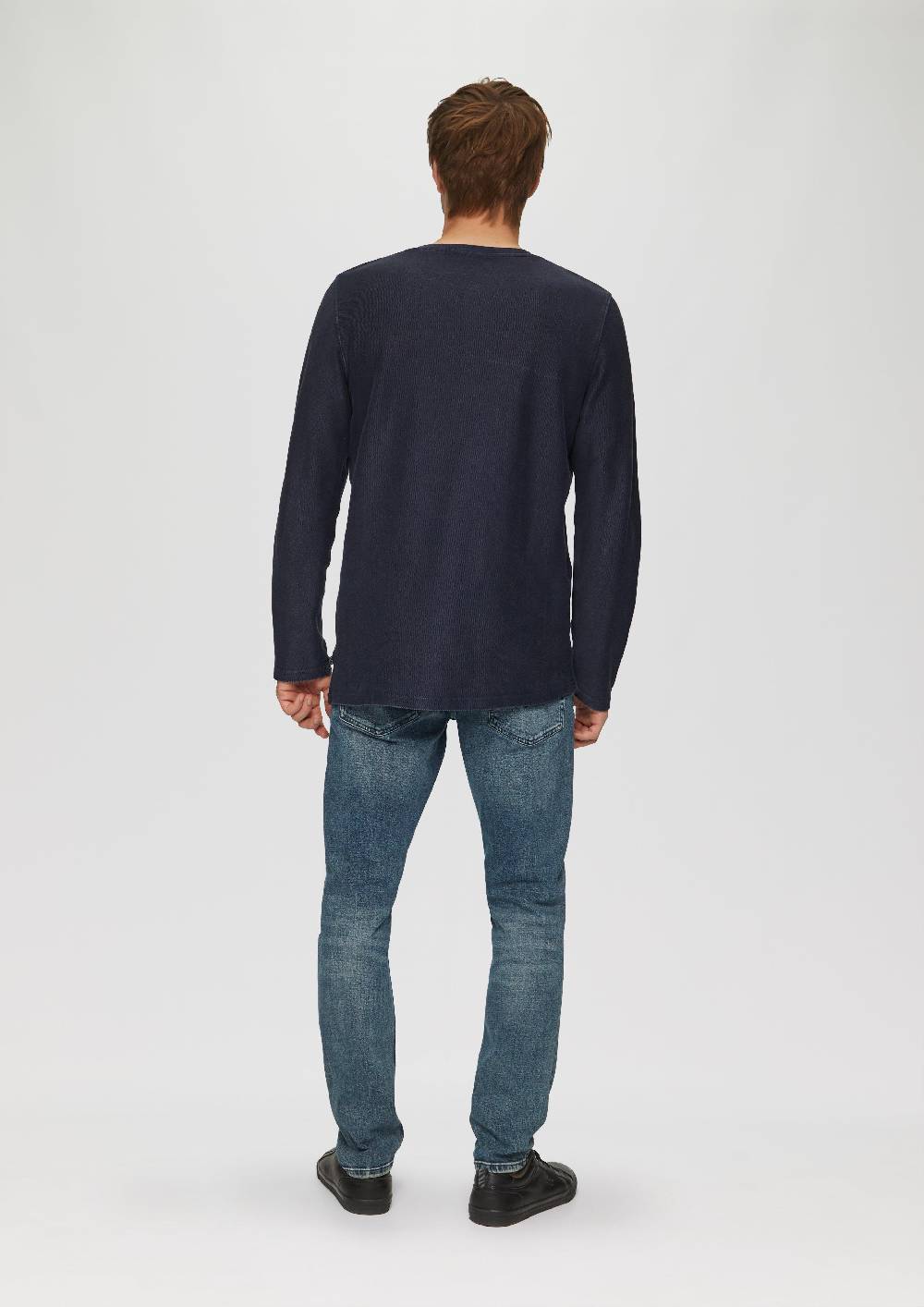s.Oliver Longsleeve aus Strukturware mit Garment Dye Große Rabatte