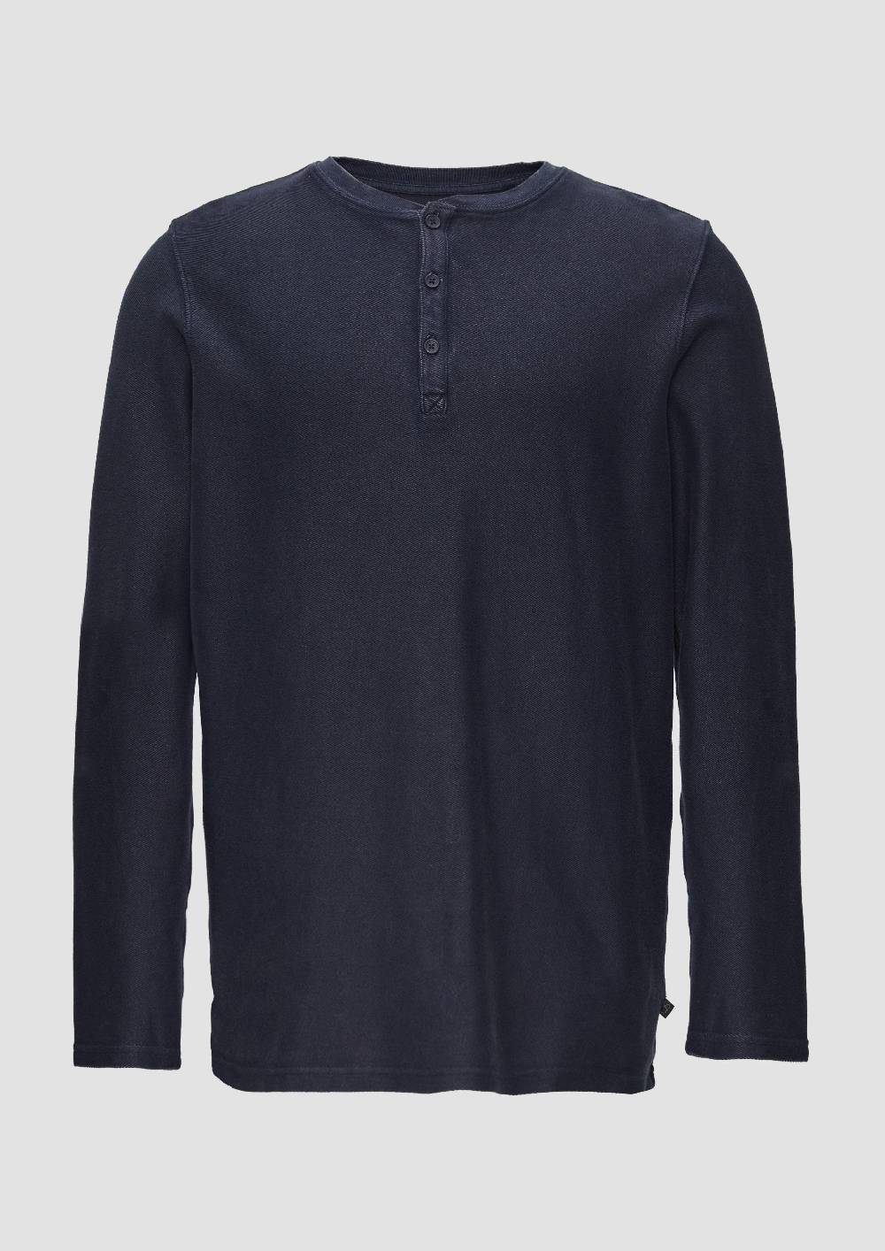 s.Oliver Longsleeve aus Strukturware mit Garment Dye Große Rabatte