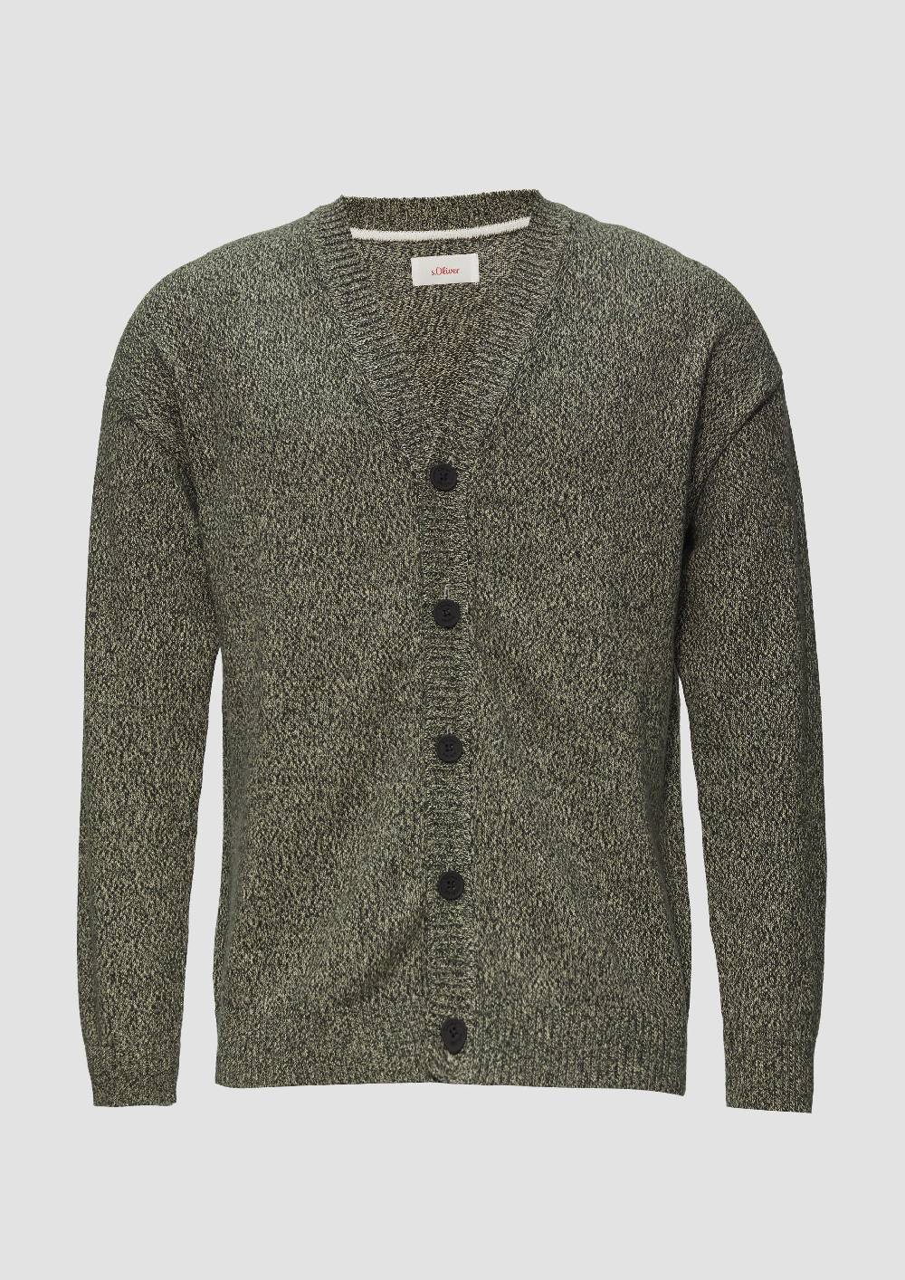 s.Oliver Strickcardigan mit V-Ausschnitt in Bicolor-Optik Super Sparpreis