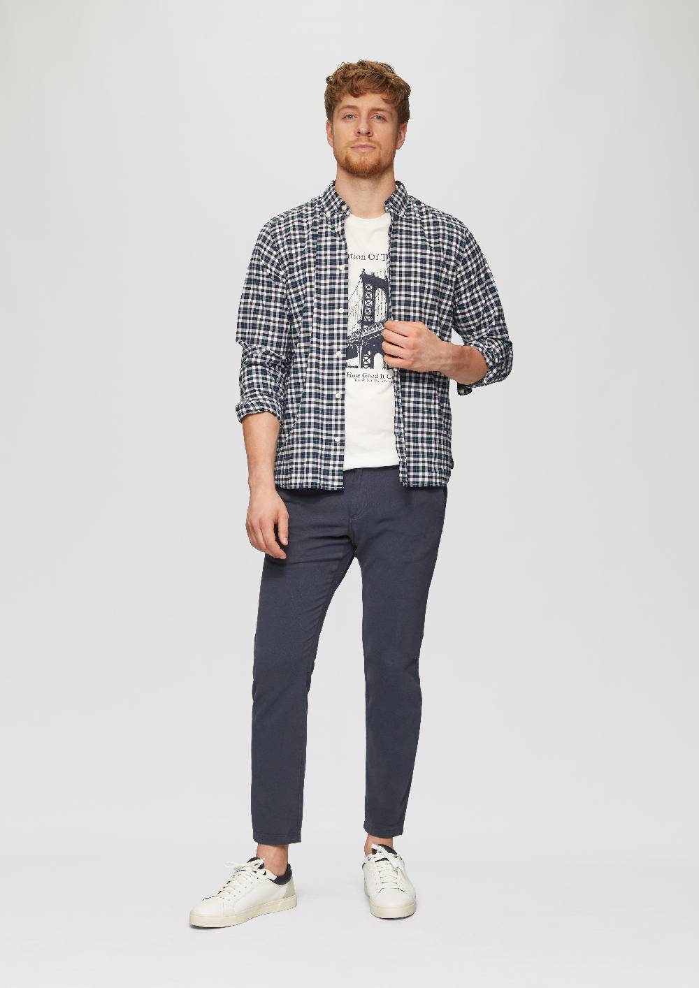 s.Oliver Regular Fit: Strukturierte Chino aus Baumwollstretch Kostenlose Rückgabe