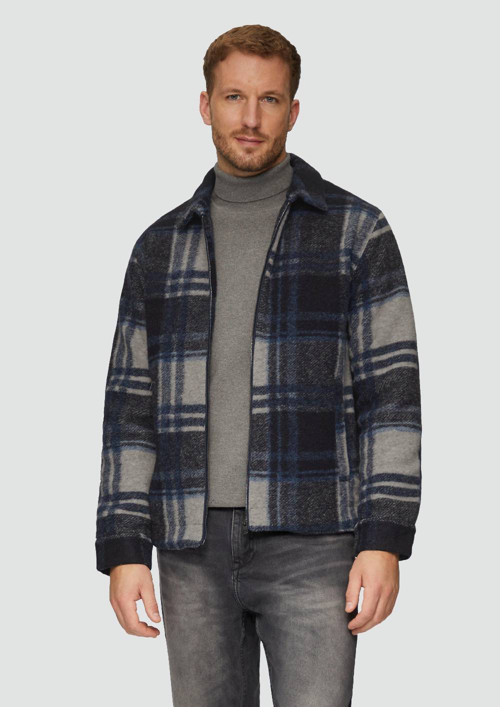 s.Oliver Karierte Hemdjacke aus Wollmix Letzter Tag