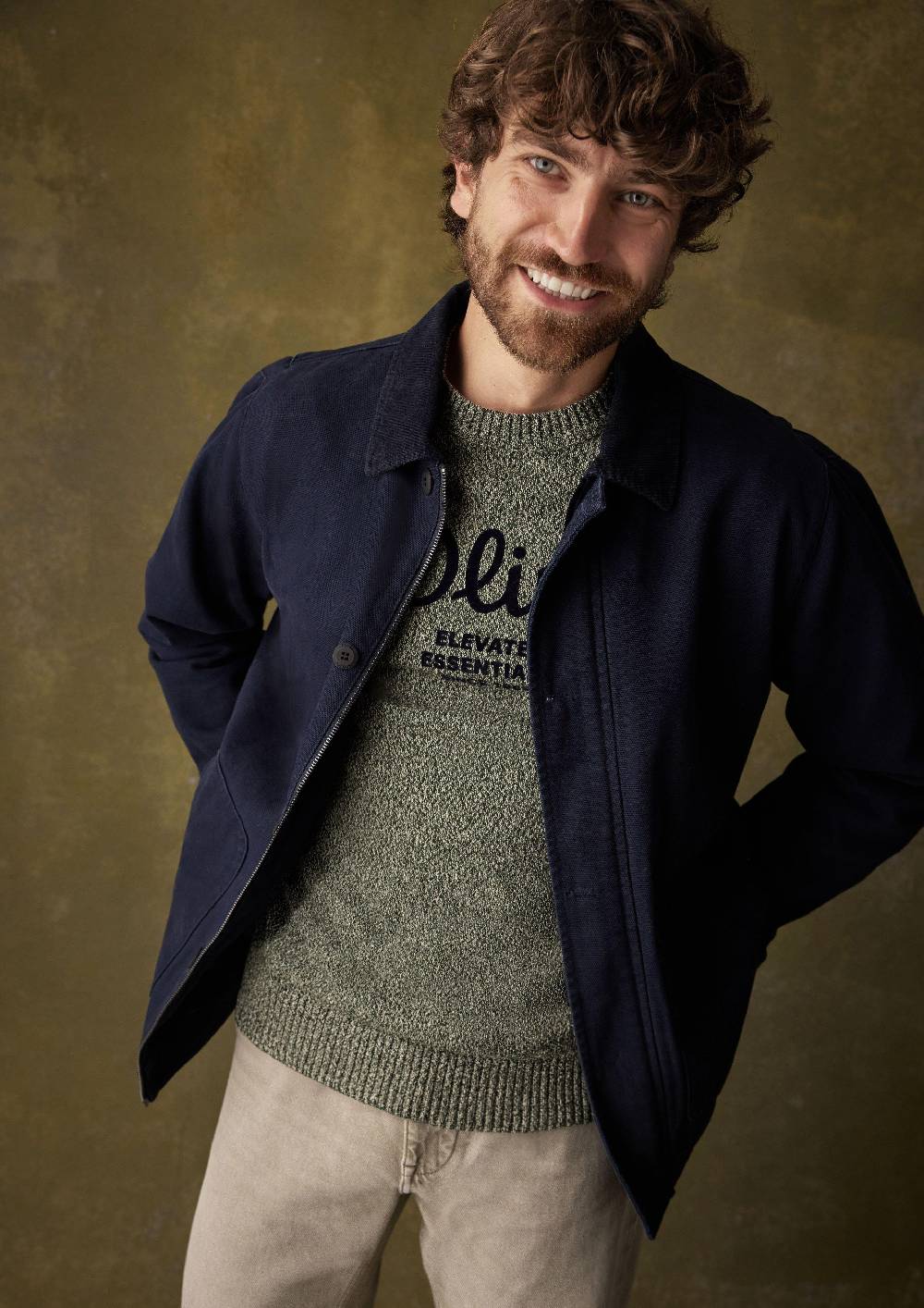 s.Oliver Canvas-Jacke mit Cordkragen Zeitbegrenzte Promotion