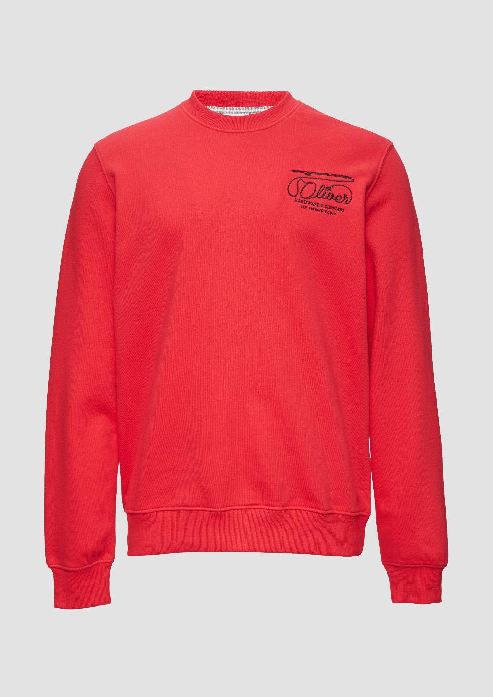 s.Oliver Sweatshirt mit Stickerei aus weichem Baumwollmix Sonderangebot der Fabrik