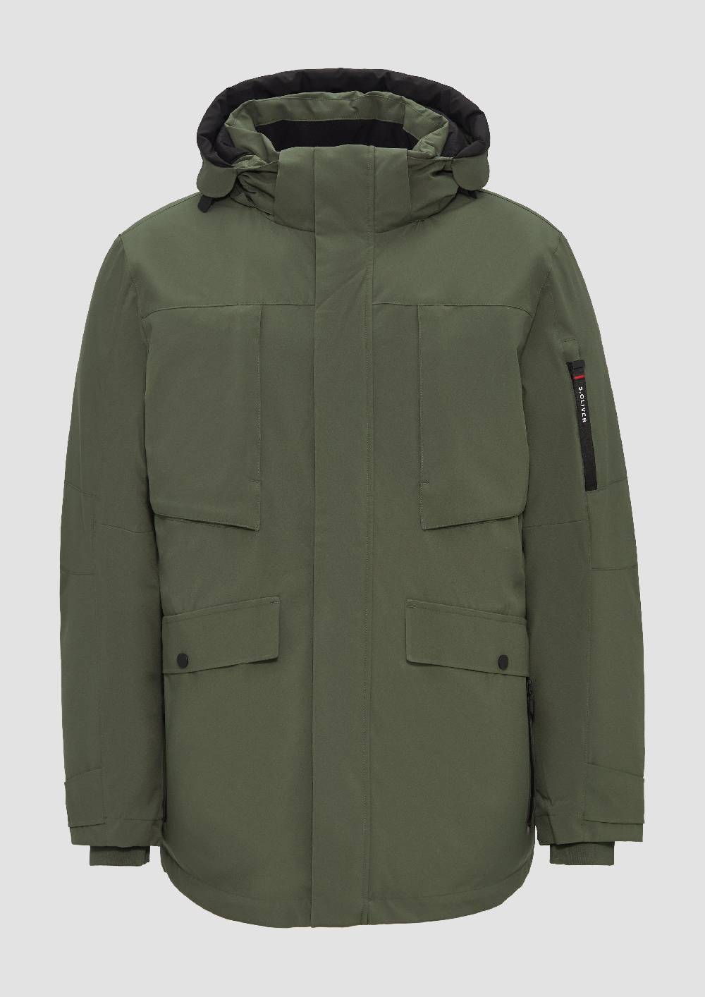 s.Oliver Wasserabweisender Parka mit abnehmbarer Kapuze und weichem Griff Kostenloser Versand international