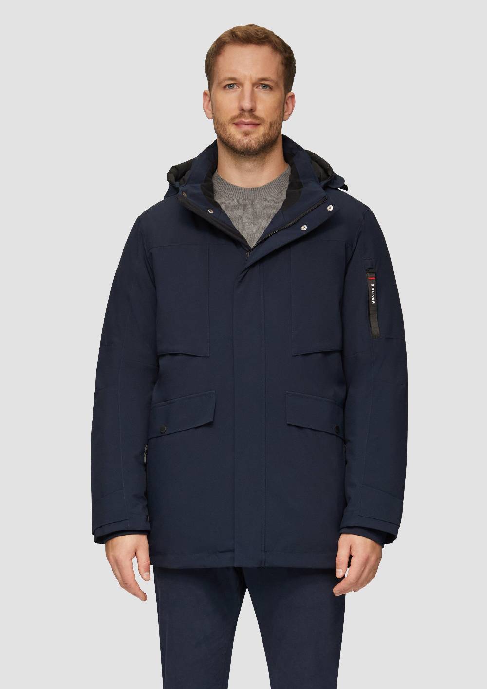 s.Oliver Wasserabweisender Parka mit abnehmbarer Kapuze und weichem Griff Fabrikladen