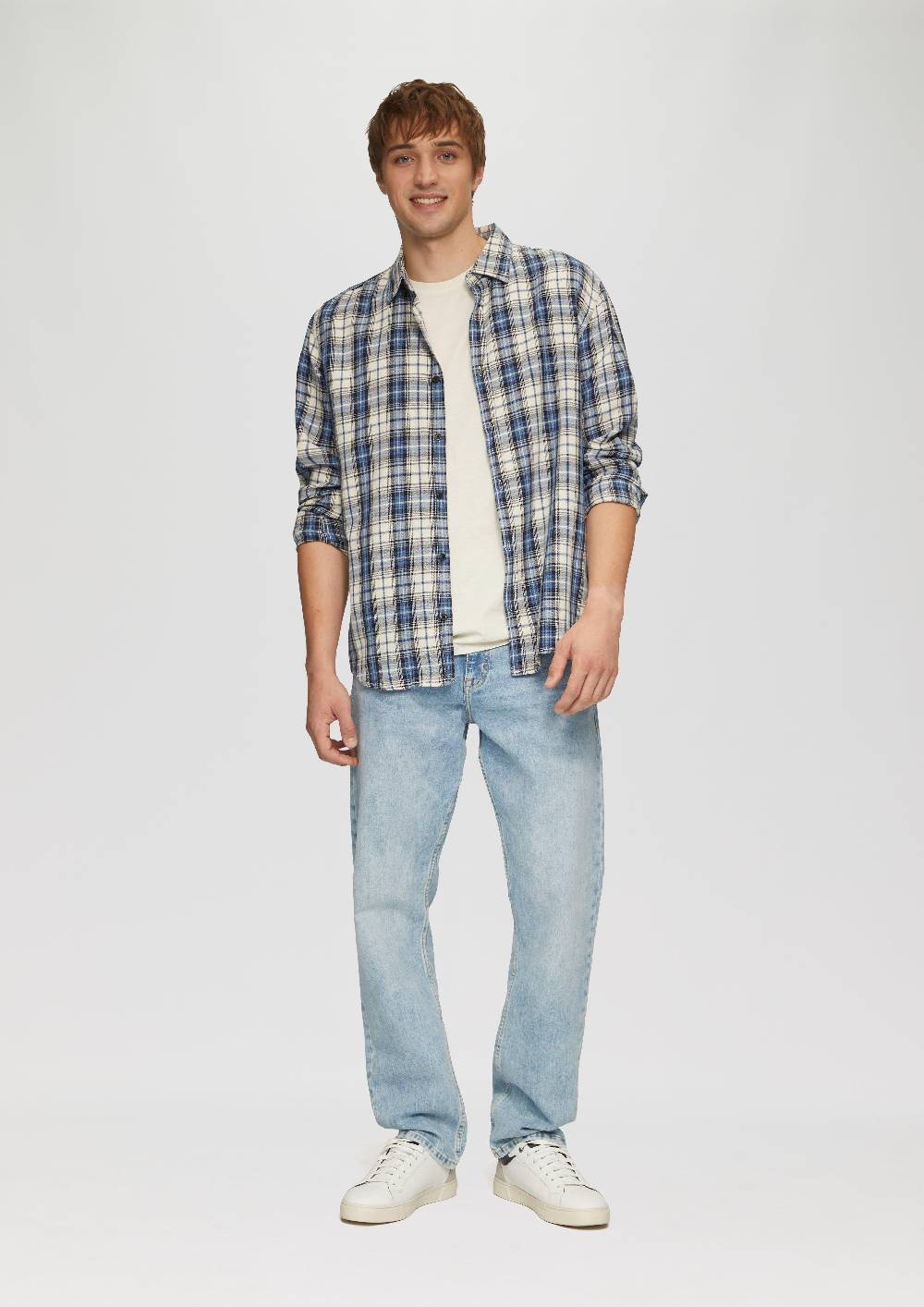 s.Oliver Gewaschenes T-Shirt mit Front- und Rückenprint Black Friday Preise