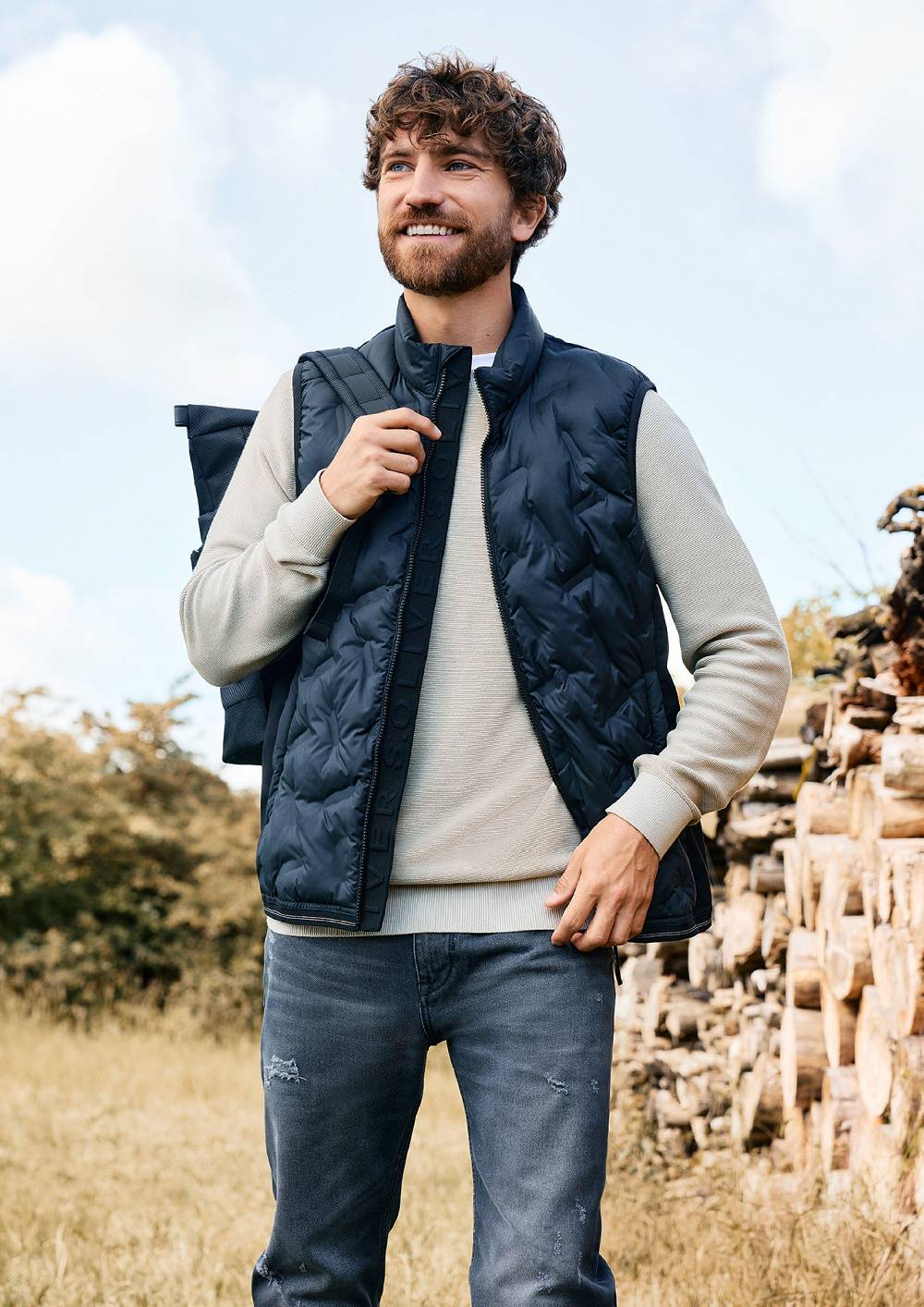 s.Oliver Outdoor-Weste im Fabricmix Online