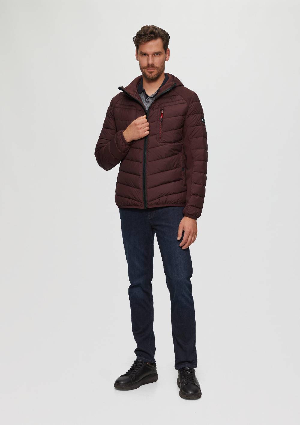 s.Oliver Pufferjacke im Fabricmix mit Kontrast-Details Auslauf