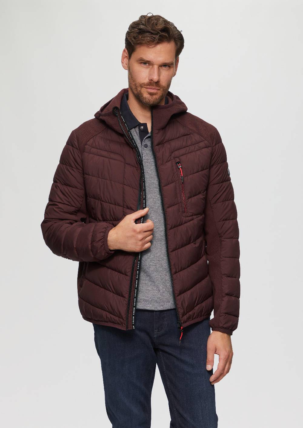 s.Oliver Pufferjacke im Fabricmix mit Kontrast-Details Auslauf