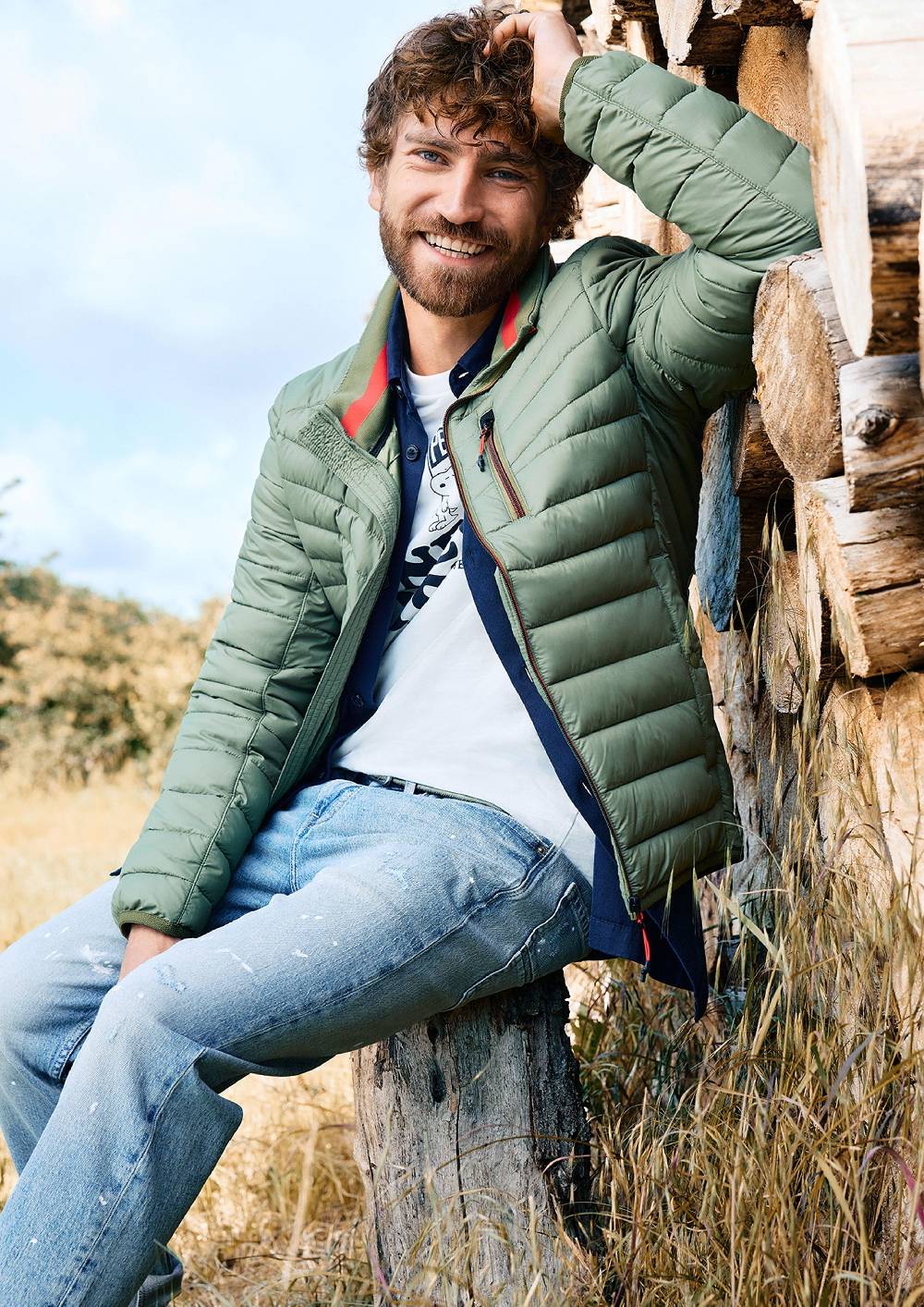 s.Oliver Leicht wattierte Steppjacke aus recyceltem Polyester im Angebot