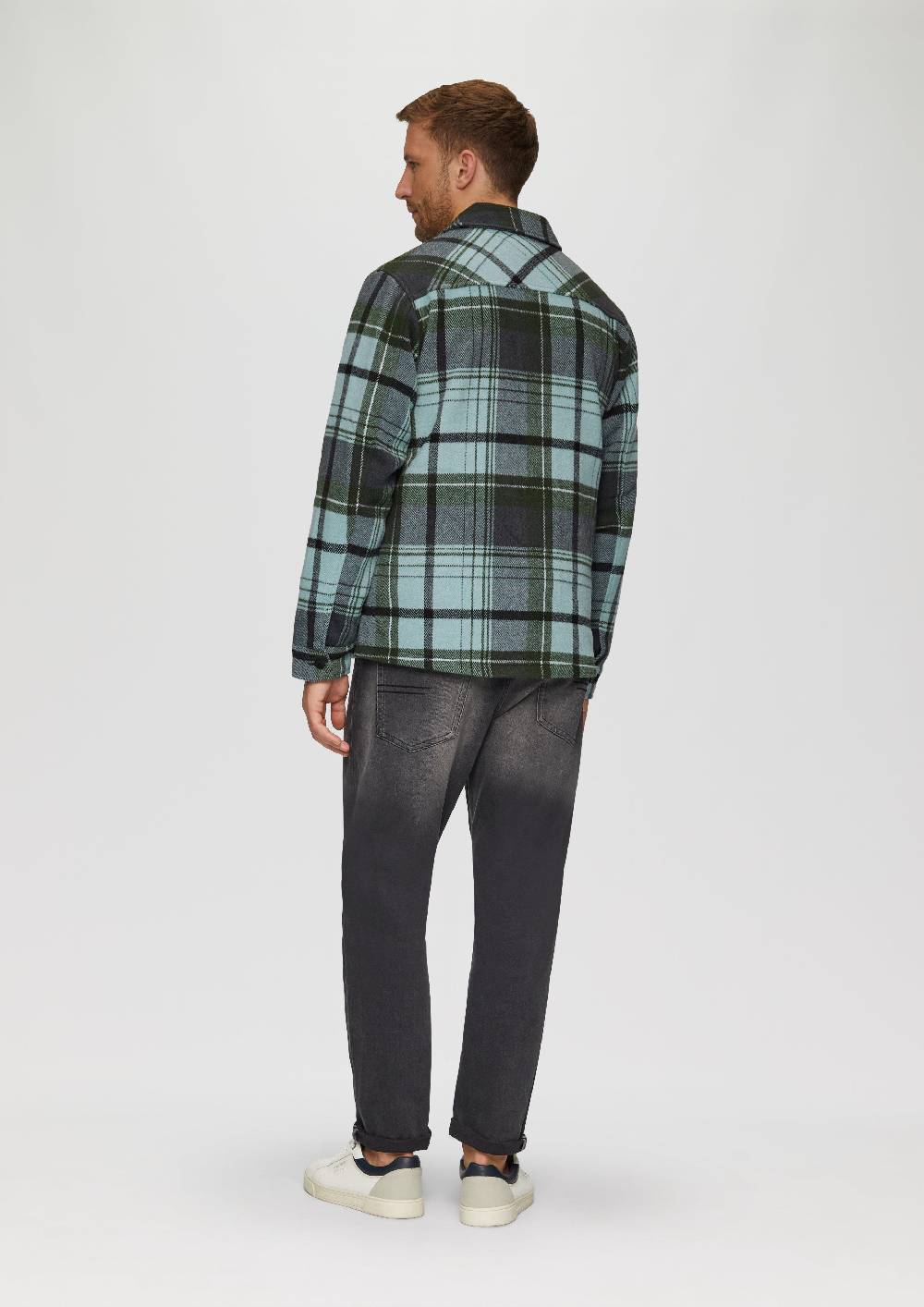 s.Oliver Kariertes Overshirt mit Brusttasche und Innenfutter Fabrik Onlineshop