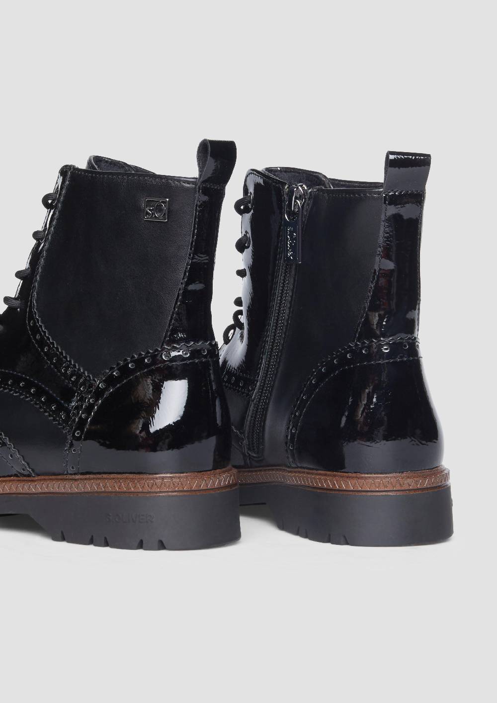 s.Oliver Stiefel mit Schnürung und Reißverschluss Lagerräumung